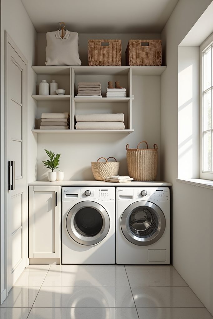 ideen für stilvolle waschküchen organisation-Titel