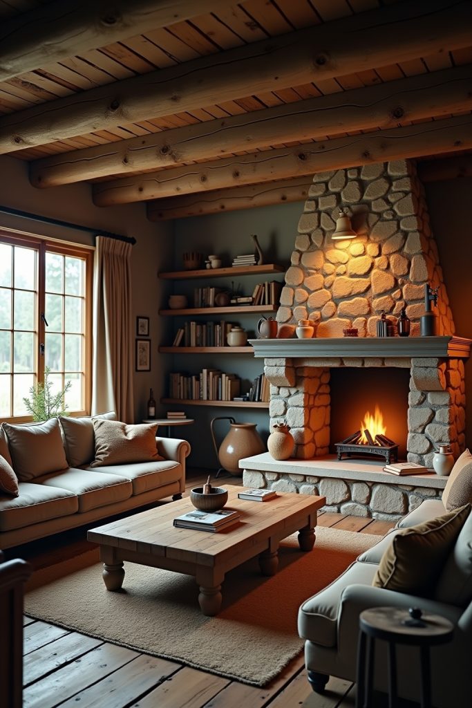rustikale wohnzimmer ideen-Titel