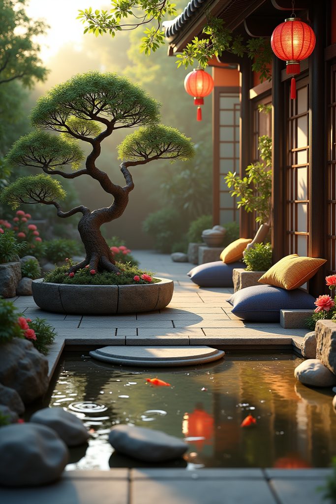 Chinesischer Garten für Balkon Ideen-Titel