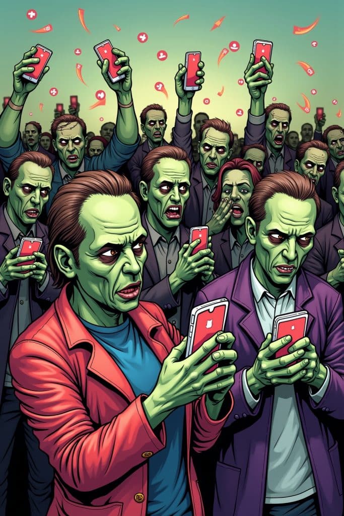 Humorvolle Sprüche über App Abhängigkeit-Titel