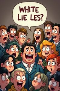 Humorvolle Sprüche über kleine Lügen-Titel