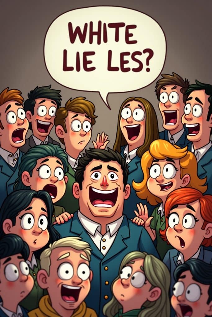 Humorvolle Sprüche über kleine Lügen-Titel