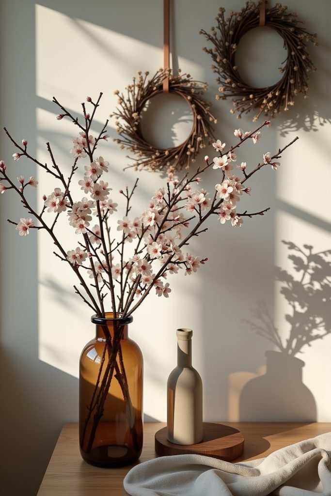 Natürliche Deko Ideen für Frühling mit Zweigen-Titel