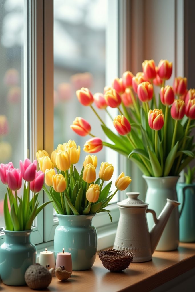 Schöne Frühlingsdekoideen für Fensterbank-Titel