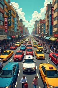 Witzige Sprüche über Großstadtchaos-Titel