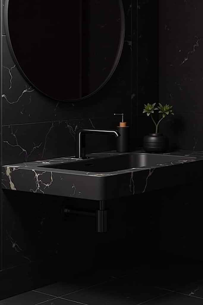 home decor ideas dark look for bathroom-Titel