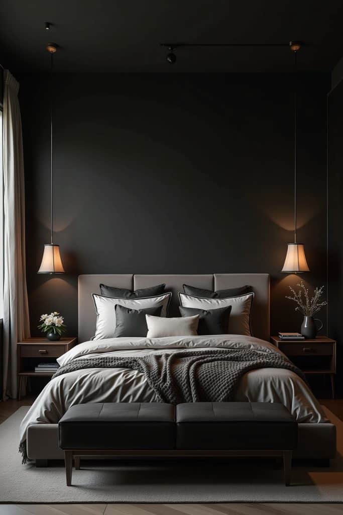 home decor ideas for bedroom in dark-Titel